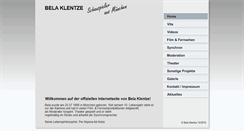 Desktop Screenshot of bela-klentze.com